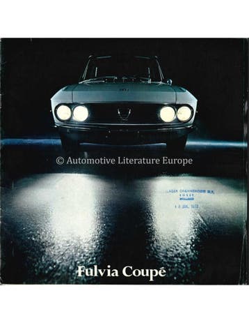 1971 LANCIA FULVIA COUPÉ BROCHURE, Nieuw, Author