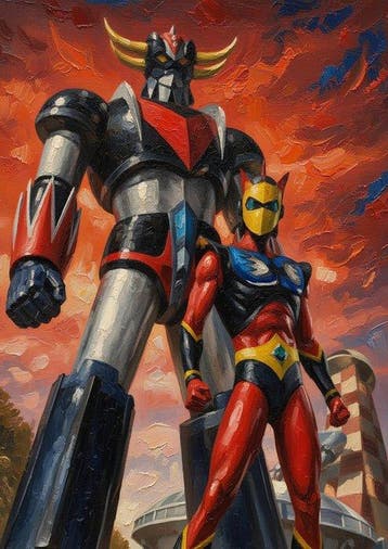 Boriani - Goldorake, Oil limited edition 1/25, Nieuw