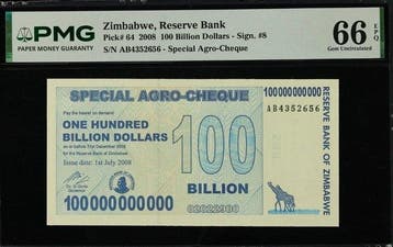 Zimbabwe. - 100 Billion Dollars - 2008 - Pick 64 (Zonder