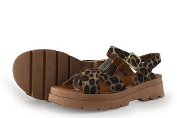 Manfield Sandalen in maat 37 Beige, Verzenden, Beige, Sandalen of Muiltjes, Zo goed als nieuw
