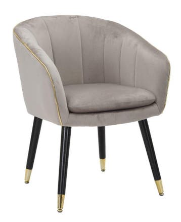 PARMCHAIR PARIJS GRIGIA/GOUD CM 62X58X78, Huis en Inrichting, Ophalen of Verzenden, Nieuw