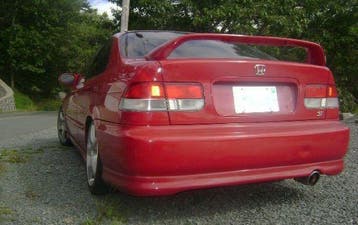 PU Design Achterlip Type R Style Honda Civic 1996-1998, Honda, Nieuw, Ophalen of Verzenden, Achter