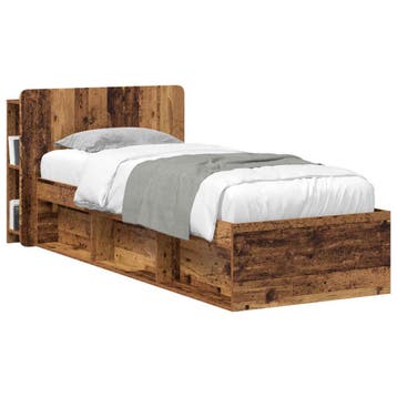 vidaXL Hoofdeinde kas met opslag Oud hout Bewerkt hout, Verzenden, Nieuw, Bruin, Hout