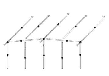 Dorema Frame Voortent Staal EasyGrip 25mm diepte 240, Nieuw