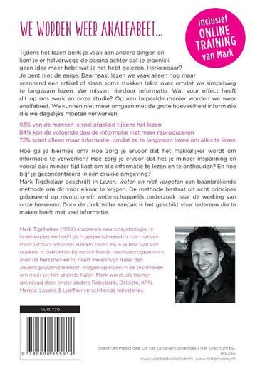Lezen, weten en niet vergeten 9789000355914 Mark Tigchelaar, Boeken, Verzenden, Zo goed als nieuw, Mark Tigchelaar