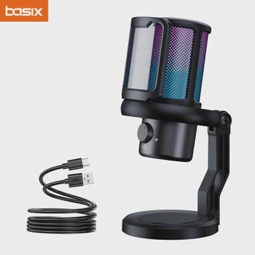RGB Gaming Microfoon voor PC met Geluidsdemping, Koptelefoon, Muziek en Instrumenten, Verzenden, Nieuw
