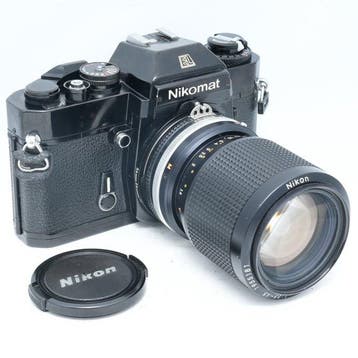 Nikon Nikomat EL Black + Zoom-Nikkor 35-105mm F3.5-4.5 Ai-S, Nieuw