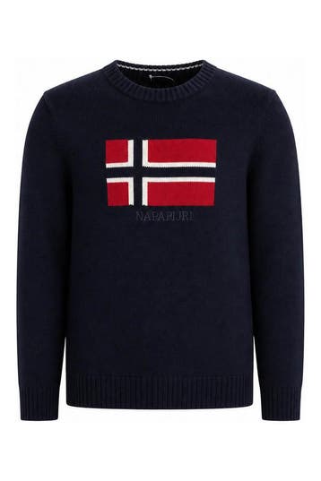 Napapijri Trui Jongens in maat 116 Blauw, Verzenden, Zo goed als nieuw, Napapijri, Jongen of Meisje