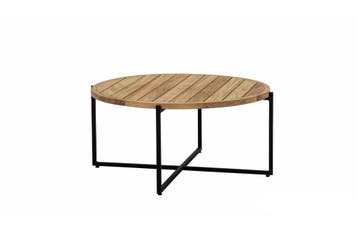 Apple Bee Condor loungetafel Black met rond teak blad Ø 94, Tuin en Terras, Ophalen of Verzenden, Nieuw