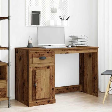 vidaXL Bureau Oud Hout 50 x 115 x 75 cm Bewerkt hout, Verzenden, Nieuw