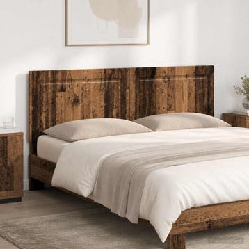vidaXL Wandgemonteerd Hoofdeinde UTRECHT Oud hout Bewerkt, Verzenden, Nieuw, Bruin, Hout