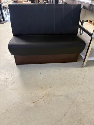 (2x) Horeca bank zwart - b120 x d58 x h93, Ophalen of Verzenden, Gebruikt