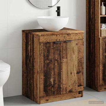vidaXL Badkamermeubelset Oud hout Bewerkt hout, Verzenden, Nieuw