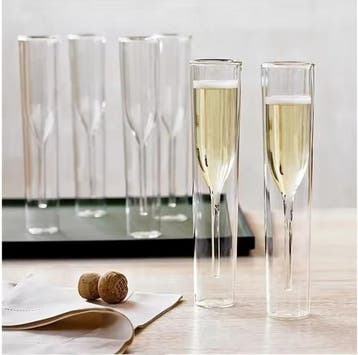 Dubbelwandig Champagneglas – Fluitglas voor Champagne 115ml, Verzenden, Nieuw
