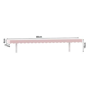 Wandplankenset Vestnes 2-delig 80x17x15 cm roze [en.casa], Verzenden, Nieuw
