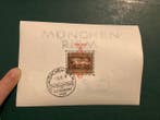 Duitse Rijk 1938 - Blok met bruine band met eerstedagstempel, Gestempeld