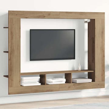 vidaXL TV-kast 152 x 22 x 113 cm artisanaal eikenkleurig, Verzenden, Nieuw, Overige houtsoorten, 100 tot 150 cm