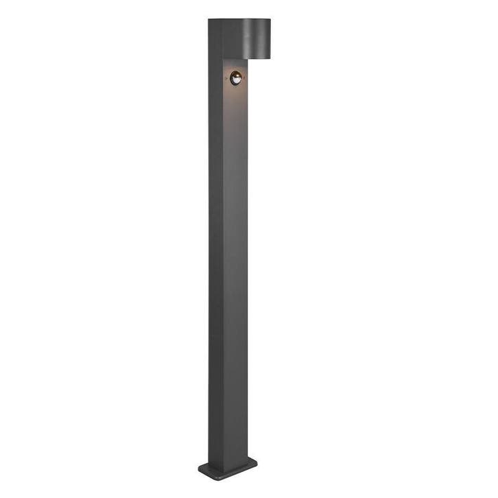 Antraciete staande buitenlamp met bewegingssensor Laurien,, Tuin en Terras, Buitenverlichting, Staande lamp, Nieuw, Aluminium