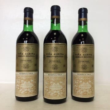 1964 Bodegas Riojanas, Viña Albina - Rioja Reserva - 3, Verzamelen, Nieuw
