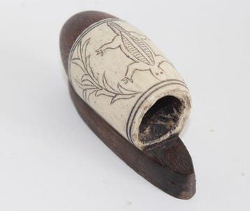 Container - Hout, Been - Potje betelnoot of tabak