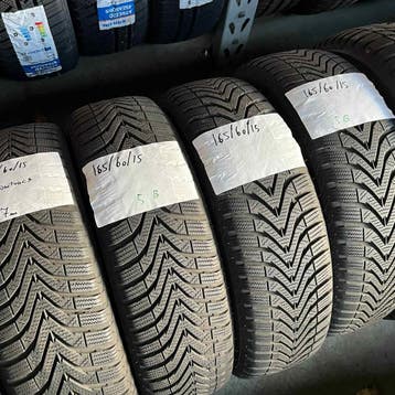 4 x Vredestein Snowtrac 165-60-15 Winterbanden 7mm, Gebruikt, 15 inch, Band(en), Winterbanden