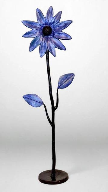 Derme Abdoulaye - sculptuur, Grande Fleur - 45 cm - Koud