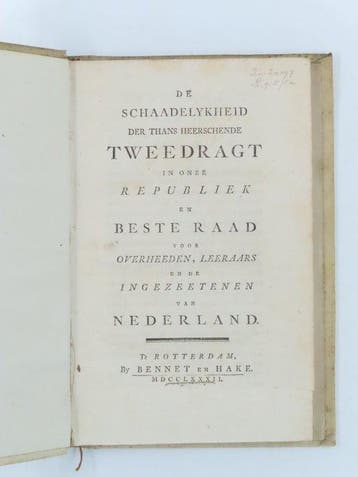 Dingeman Wouter Smits - De schaadelykheid der thans, Antiek en Kunst