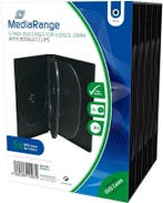MediaRange | DVD Videobox | 21mm | 5 Disc | Zwart | 5 Stuks, Verzenden, Nieuw