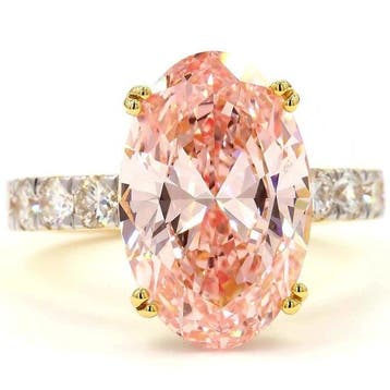 Zonder minimumprijs - Ring - 18 karaat Geel goud - 7.00ct., Nieuw