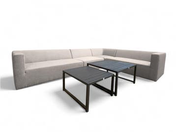 Burano Elements Tuinset All-Weather Grijs/Beige 5-delig, Ophalen of Verzenden, Nieuw