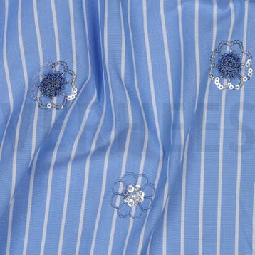 Blouse Louise gestreept - Blauw / 46, Kleding | Dames, Blouses en Tunieken, Verzenden, Nieuw