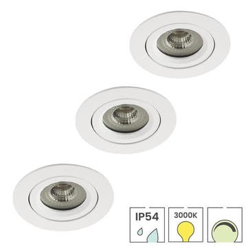 Set van 3 LED downlighters | Inbouw | 5 watt dimbaar |, Verzenden, Nieuw, Overige fittingen