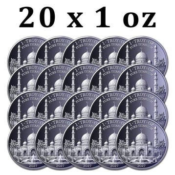 Verenigde Staten. 20 x 2027 1 oz Titanium Shahada Mosque
