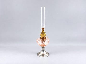 Petroleumlamp - metaal, glas