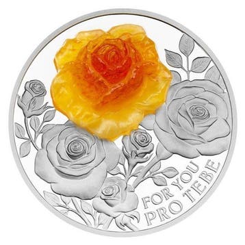 Niue. 2 Dollars 2024 1 oz $2 NZD Niue Crystal Coin – Flower