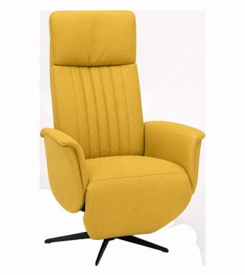 Relaxfauteuil Leerdam  - relaxfauteuils - Geel, Nieuw, Stof