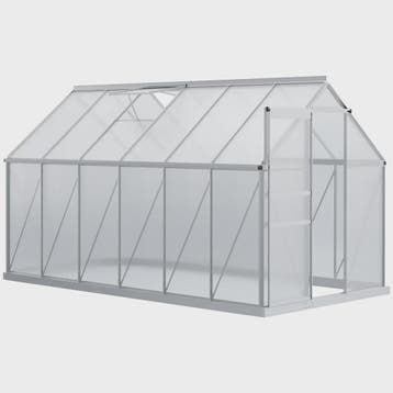 Outsunny Kassen 7,1 m² Aluminium Polycarbonaat met Fundering, Verzenden, Nieuw