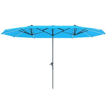 TRUUSK Dubbele Parasol Met Solar LED Verlichting 451x267 Cm, Verzenden