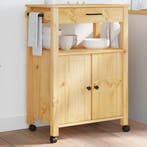 vidaXL Keukentrolley MONZA 60x40x88,5 cm massief grenenhout, Verzenden, Nieuw