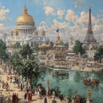 CREATIVE_HUB - Paris 1899 Exposition International oilpaint
