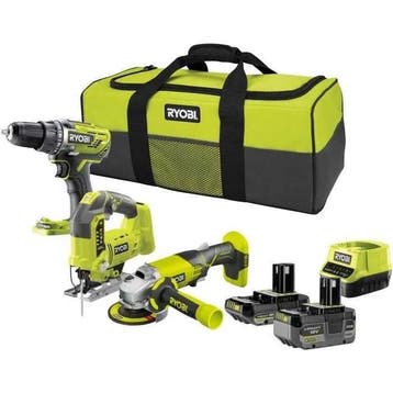 RYOBI 3 gereedschappen: 1 borstelloze boorschroevendraaie..., Verzenden, Nieuw