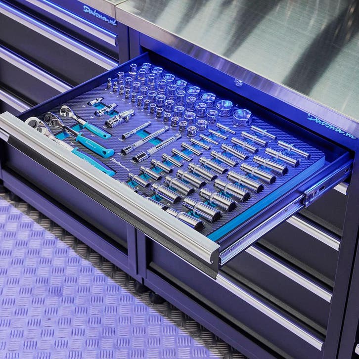 Datona 80-delige doppenset in carbon softmodule - inclusief, Doe-het-zelf en Verbouw, Gereedschap | Handgereedschap, Nieuw, Ophalen of Verzenden