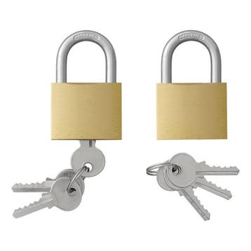 ProPlus Hangslot - Messing - 40 mm - Inclusief 3 sleutels, Ophalen of Verzenden, Nieuw