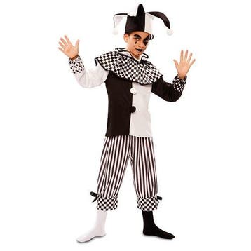 Harlekijn Kostuum Jongen Tygo Zwart/Wit, Kleding | Heren, Carnavalskleding en Feestkleding, Ophalen of Verzenden, Nieuw