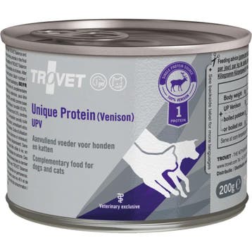 Trovet Unique Protein Hert UPV Hond/Kat natvoer 200gr, Dieren en Toebehoren, Verzenden, Nieuw