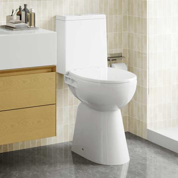 vidaXL Randloos Toilet 7 cm extra hoogte soft-close keramiek, Verzenden, Nieuw