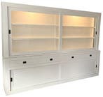 Witte strakke buffetkast Odijk 300cm led verlichting spots, Ophalen of Verzenden, Nieuw