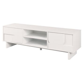 TV meubel Katanshumn tv lowboard 150x39x45 cm wit [en.casa], Verzenden, Nieuw