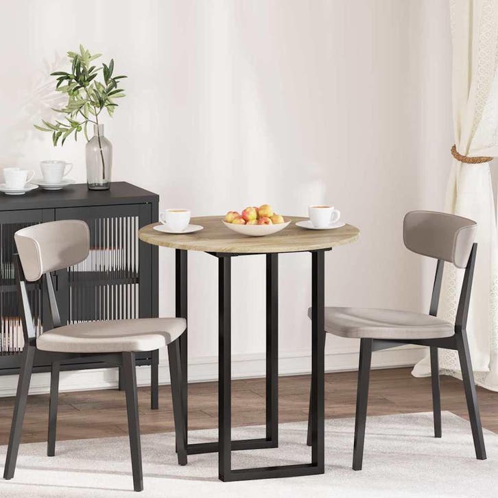 vidaXL Tafelblad Sonoma eiken Ø 70 x 1,5 cm Bewerkt hout, Huis en Inrichting, Tafels | Eettafels, Nieuw, Verzenden