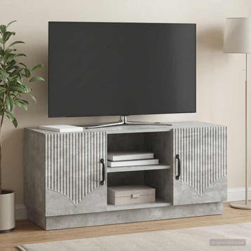 vidaXL TV-kast 102 x 34,5 x 47 cm Betongrijs Bewerkt hout, Minder dan 50 cm, Verzenden, Nieuw, Minder dan 100 cm
